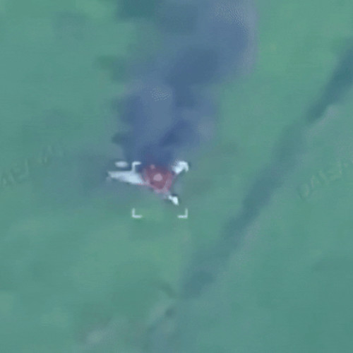 Avion rusesc Su-35 doborât de forțele ucrainene în regiunea Kursk