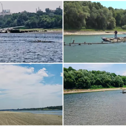 Video Dunărea scade periculos. Imagini spectaculoase cu epave germane din Al Doilea Război Mondial, care ies la suprafață pe cursul fluviului