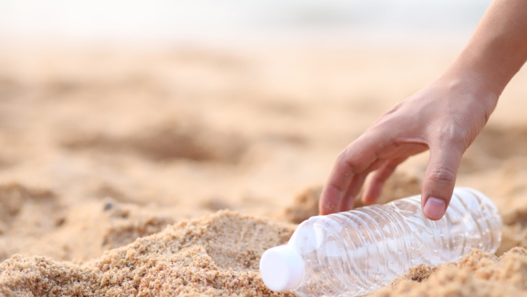 Oamenii adună sticle de plastic pe litoral; turiștii și activiștii laudă efortul
